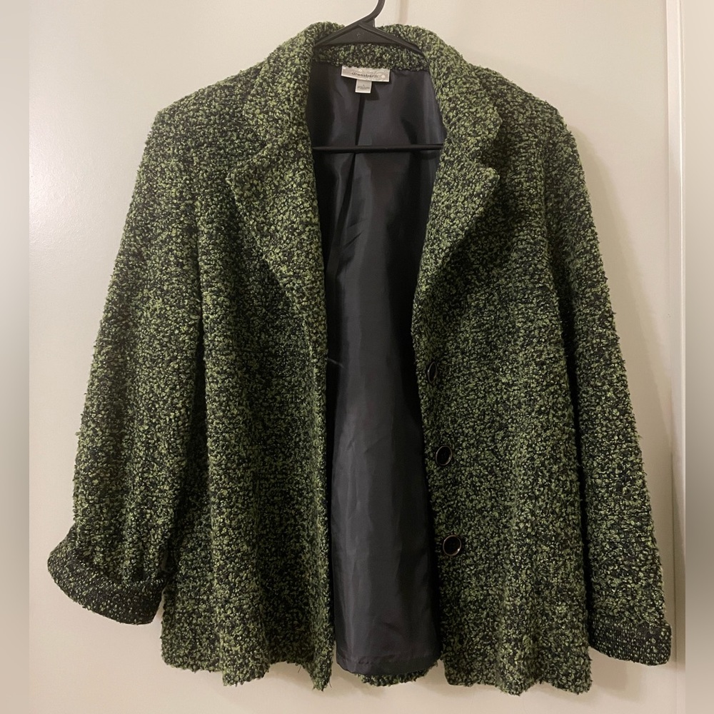 Dress Barn green&black blazer jacket